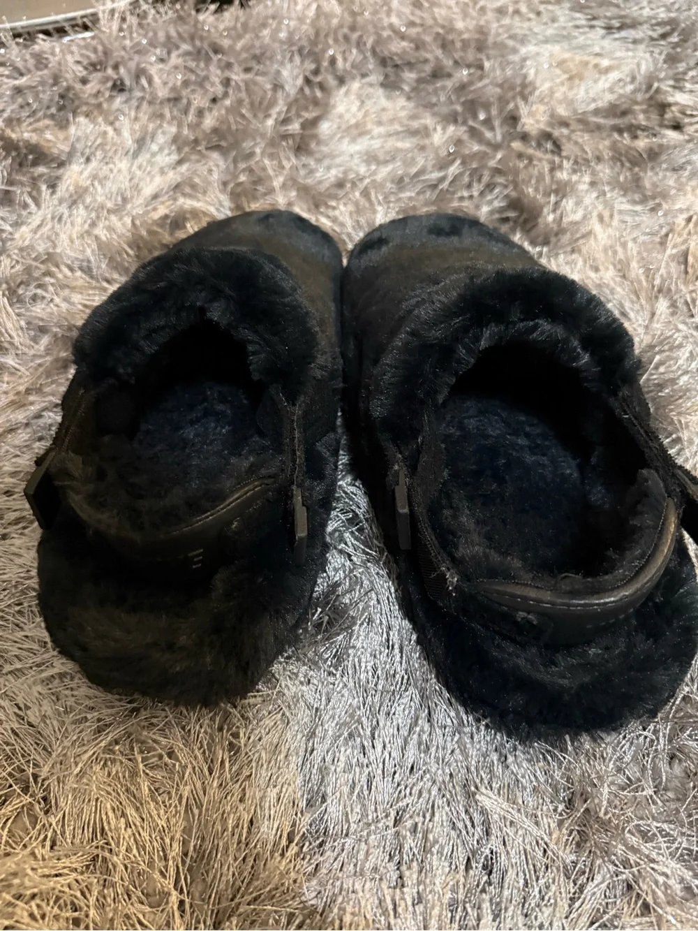 Nike Calm Fuzzy Faux Fur Women's Mule Size 8
